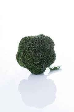 Close up Broccoli on white Stock Photos