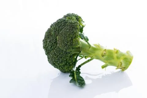Close up Broccoli on white Stock Photos
