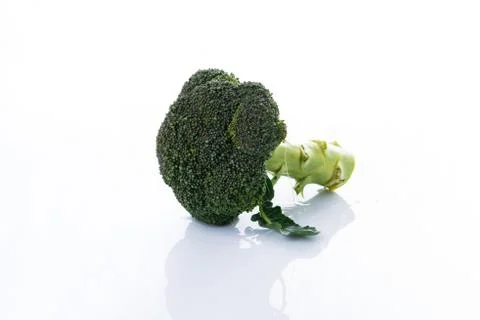 Close up Broccoli on white Stock Photos