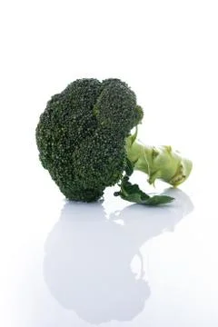 Close up Broccoli on white Stock Photos