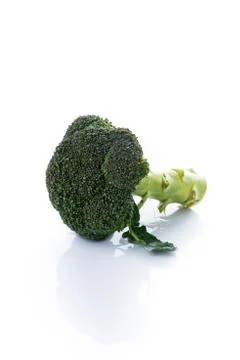 Close up Broccoli on white Stock Photos