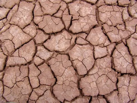 Close-up of broken and grunge texture of the arid floor Stock Photos