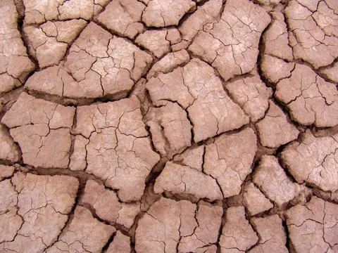Close-up of broken and grunge texture of the arid floor Stock Photos