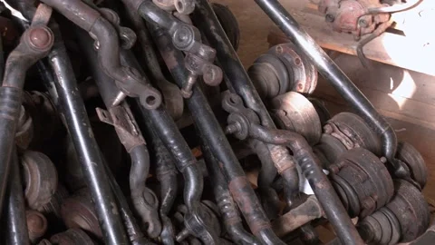 Close-up of broken ,bad lower control arms bushing Stock Footage 182079780