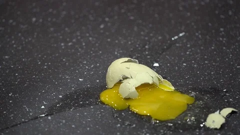 Close up of broken egg Stock Footage 95967782