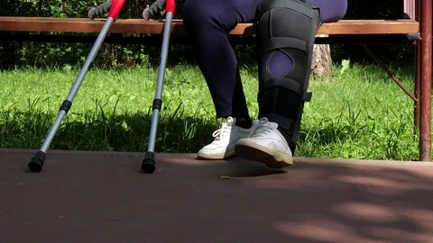 Close up broken leg Stock Footage 78023489