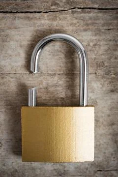Close-up of an broken padlock 库存照片