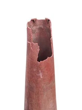 Close up. broken road cone after a car crash Stock Photos