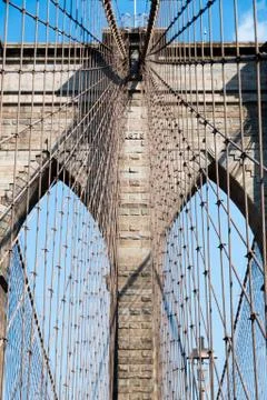 Close up of Brooklyn Bridge Stock Photos