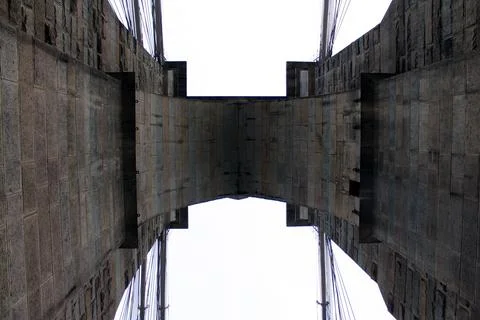 Close up of the Brooklyn Bridge Stock Photos