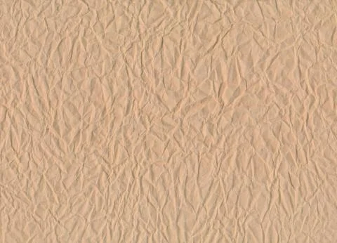 Close up of brown crumpled paper texture Stock Photos