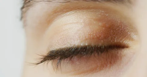 Close up of a brown eye Stock Footage 99745297