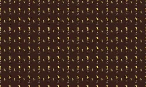 Close-up of a brown fabric with small gold and beige patterns Stock Illustration