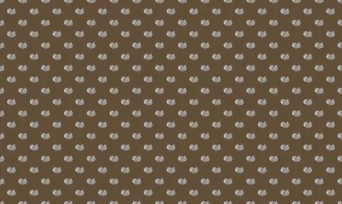 Close-up of brown fabric with small white polka dots pattern Stock Illustration