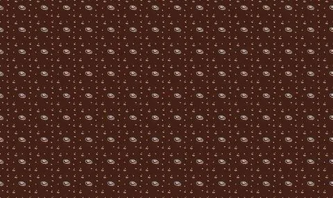 Close-up of brown fabric with small white and yellow dots pattern Stock Illustration