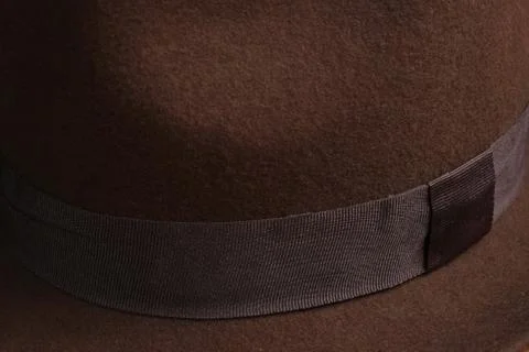 Close up of a brown Fedora hat Stockfoto's