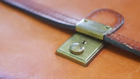 Close up brown leather wallet. Stock Footage 131831142