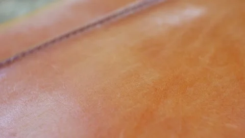 Close up brown leather wallet. Video stock 131831151