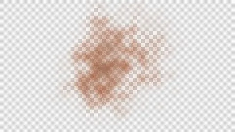 Close-up of brown powder on white background. Fine textured substance for health Stock Illustration