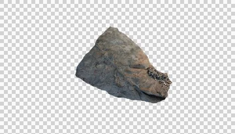 Close up of a brown rock on white background Stock Photos