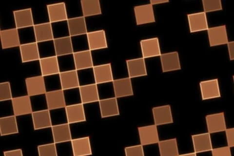 Close-up of brown squares on black background Stock Illustration