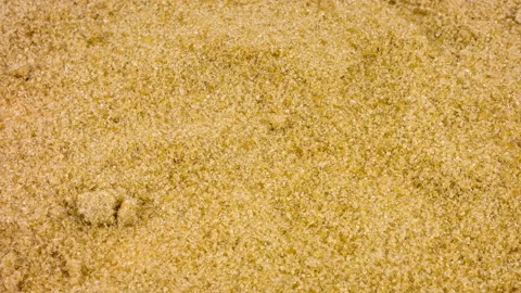 Close up of brown sugar texture rotation macro shoot Video stock 89782093