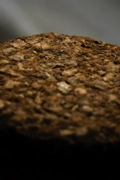 A close up of a brown surface with a grainy texture Stock Photos