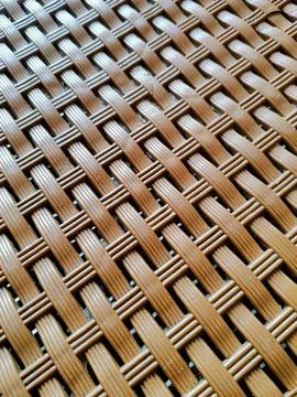Close-Up Of Brown Woven Basket Pattern For Rustic Decor And Home Storage Stock Photos