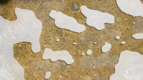 Close - up of bubble flowing after car wash. Vídeo Stock 72845087