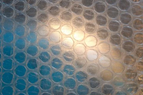 Close-Up of Bubble Wrap Texture Foto stock