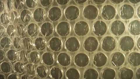 Close Up of Bubble Wrap with Uniform Texture Pattern Stock Footage 309289577