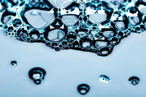 Close up of bubbles and their reflections Stock Photos