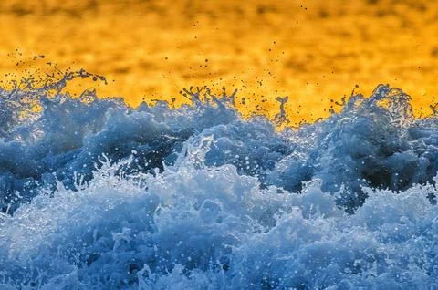 Close-up of bubbling whitewater Stock Photos