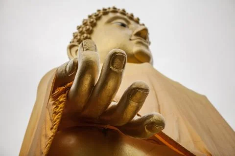Close up the Buddha hand Stock Photos