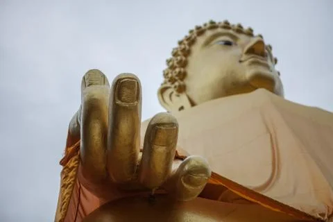 Close up the Buddha hand Stock Photos