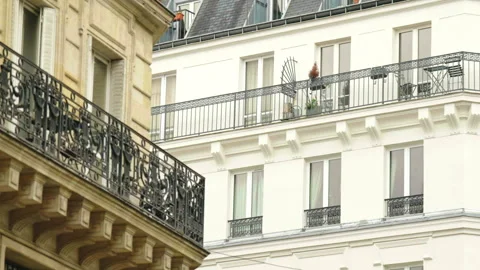 Close-up of building balconies Stock Footage 340972174