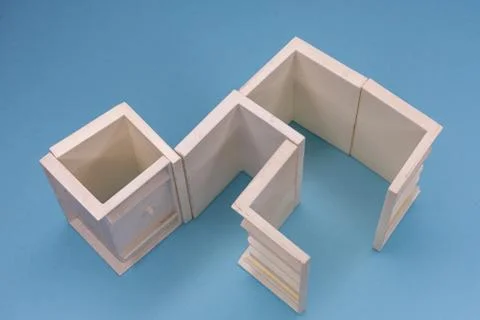 Close-up of bulkheads in simulated structural intervention  Stock Photos