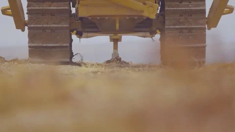 Close-up of a bulldozer Stock Footage 309792904