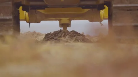 Close-up of a bulldozer Stock Footage 309792932