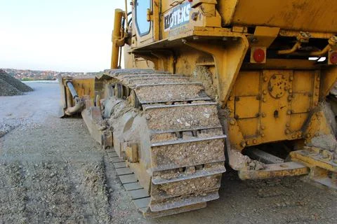 A close up of a bulldozer Foto stock