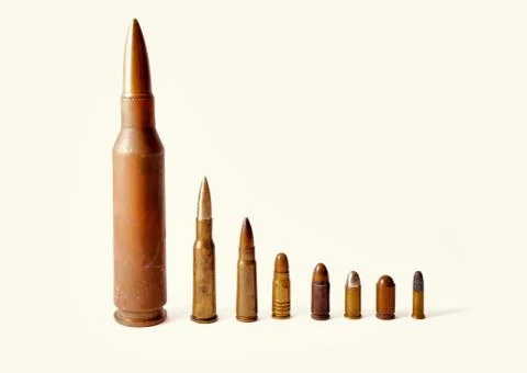 Close up on bullets Stock Photos