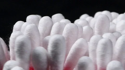 Close-up a bunch of cotton buds Stock Footage 87217450