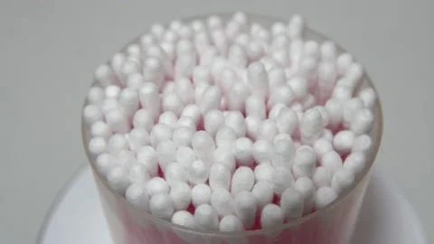 Close-up a bunch of cotton buds Stock Footage 149274224