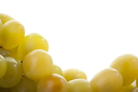 Close-up of a bunch grapes on white Stock Photos