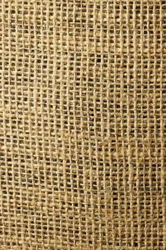 Close-up of burlap texture for eco-friendly packaging concept Stock Photos