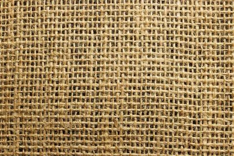 Close-up of burlap texture representing traditional weaving industry 스톡 사진