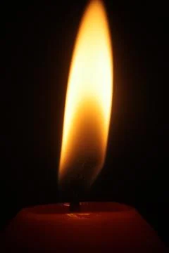 Close up of a burning candle Stock Photos