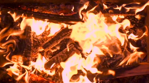 Close up of burning fire Stock Footage 55034512