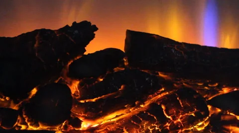 Close up of burning fire Stock Footage 60819532