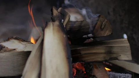 Close-up of a burning fire 動画素材 90266201
